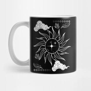 Ethereal Clouds Line Art Mug